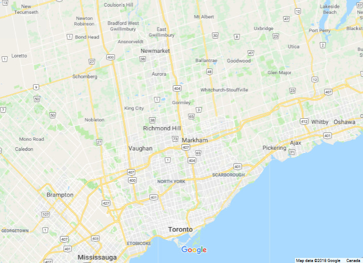 GTA Areas Map